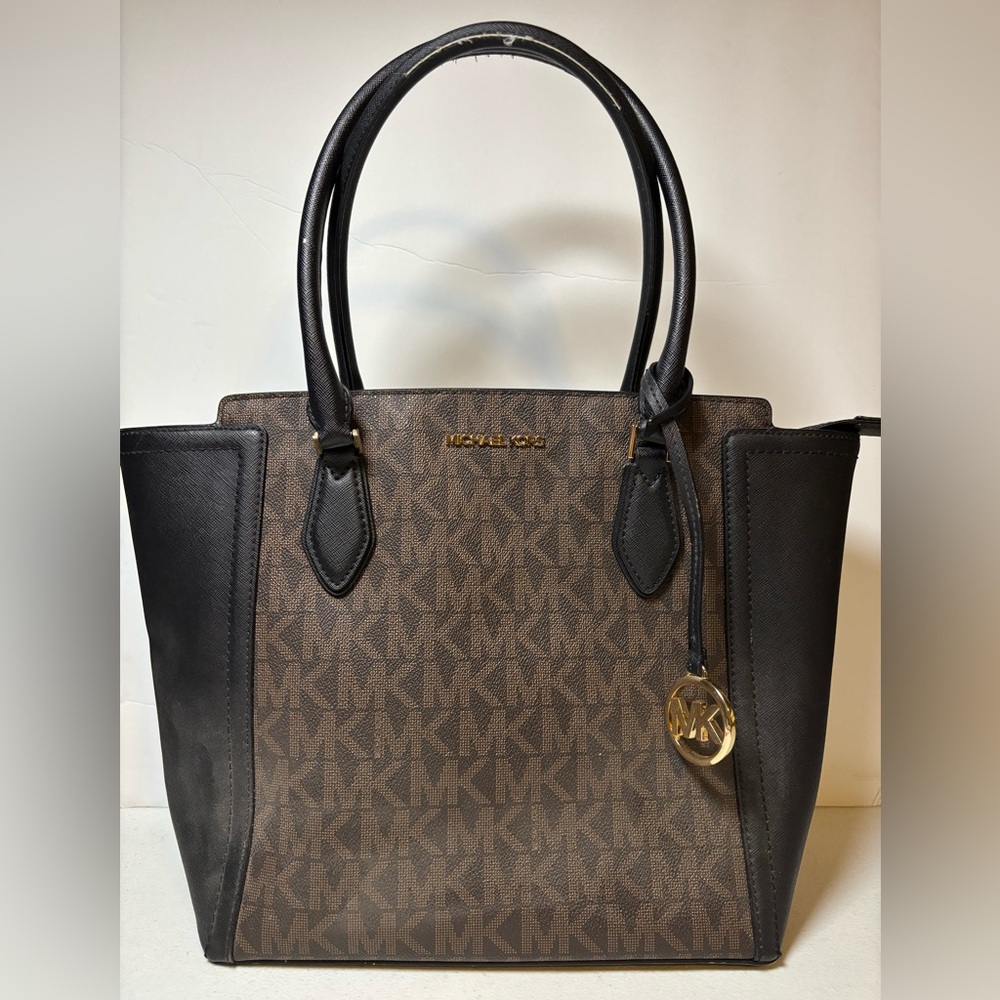 Michael Kors Satchel Purse Brown And Black Handbag